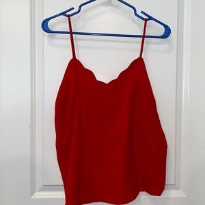 Scallop neck cami